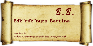 Bárányos Bettina névjegykártya