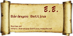 Bárányos Bettina névjegykártya