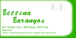 bettina baranyos business card